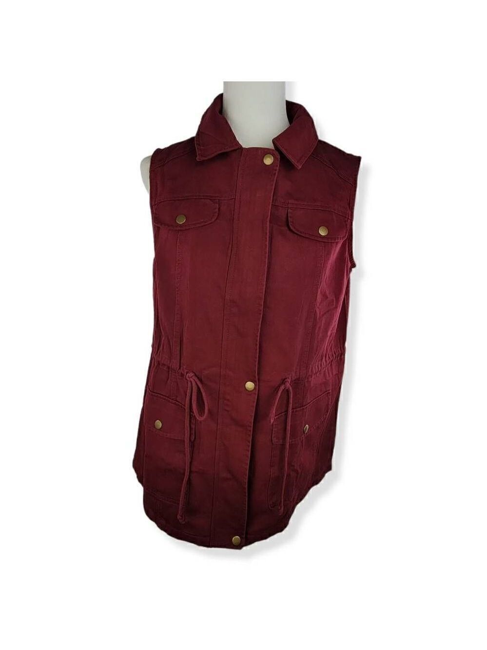 Sweet Wanderer Maroon Utility Vest Medium